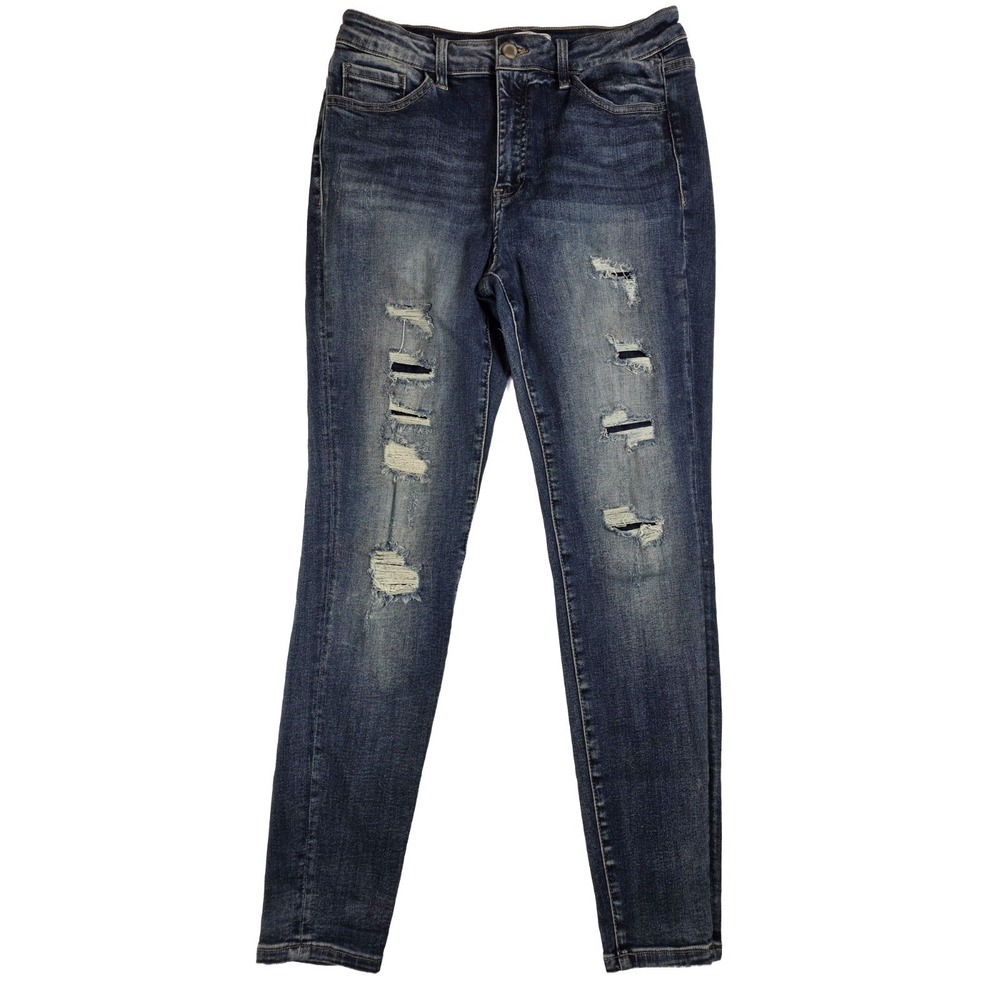 KanCan Blue Distressed High Rise Skinny Jeans Women's Size 29